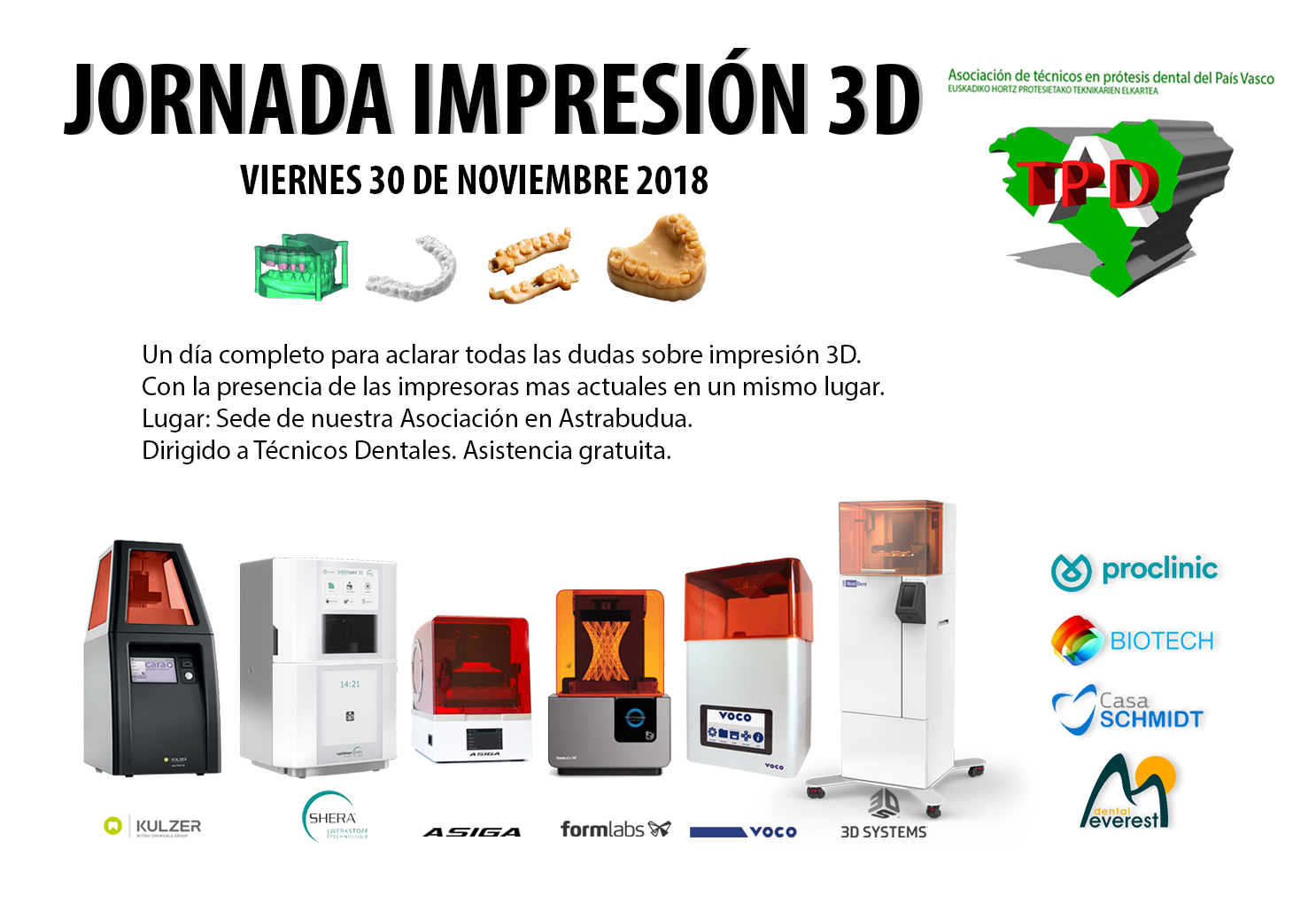 Jornada de impresión 3D 30 de Noviembre 2018